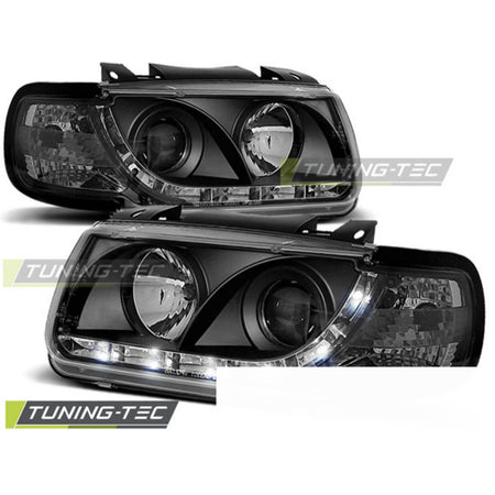 Fari Daylight Nero per Volkswagen POLO 6N (10.94-09.99) Berlina 5 Porte