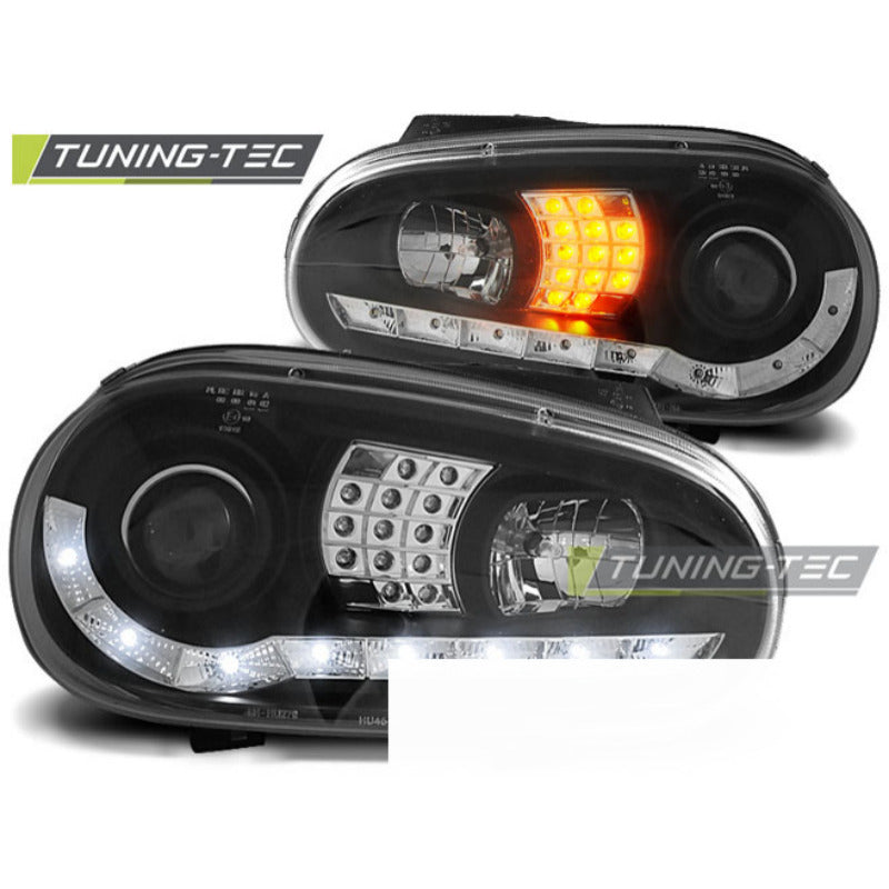 Fari Daylight Nero per Volkswagen Golf 4 (09.97-09.03) Fanali