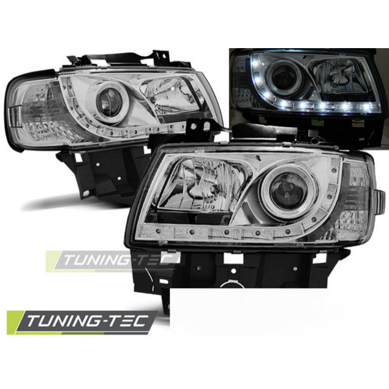 Fari Daylight Cromato per Volkswagen T4 (08.96-03.03) Bus - Fanali Anteriori
