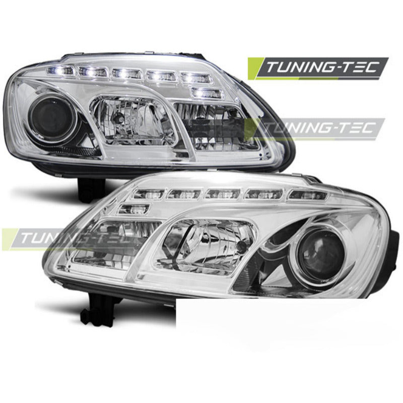 Fari Anteriori Daylight Cromati per Volkswagen Touran 02.03-10.06 / Caddy