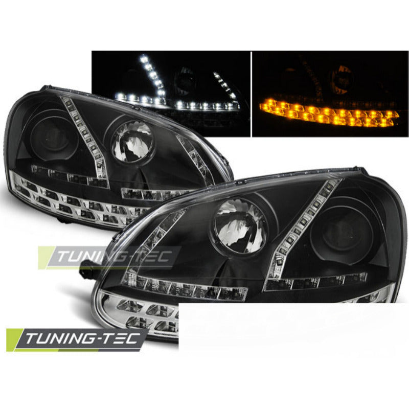 Fari Daylight Nero per Volkswagen Golf 5 (03-08) - Fanali Anteriori