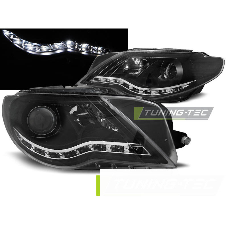Fari Daylight Nero per Volkswagen Passat CC (2008-2012) Fanali Anteriori