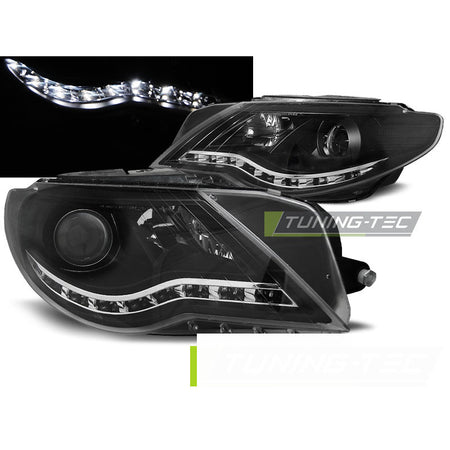 Fari Daylight Nero per Volkswagen Passat CC (2008-2012) Fanali Anteriori