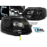 Fari True DRL Nero per Volkswagen T5 (2010-2015) Luci Diurne