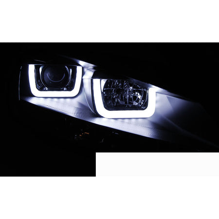 Fari Anteriori U-LED Neri per Volkswagen Golf VII (2012-2017)