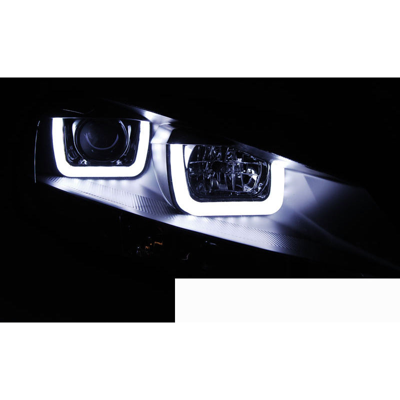 Fari Anteriori U-LED Neri per Volkswagen Golf VII (2012-2017)