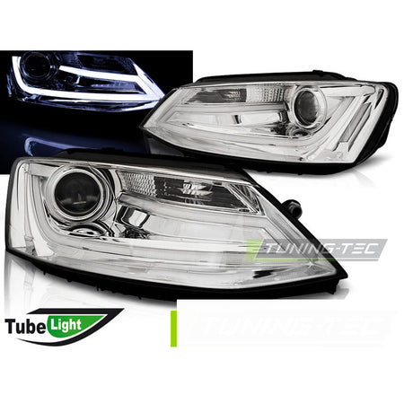 Fari Tube Cromato per Volkswagen Jetta VI (2011-2018) - Fanali Anteriori