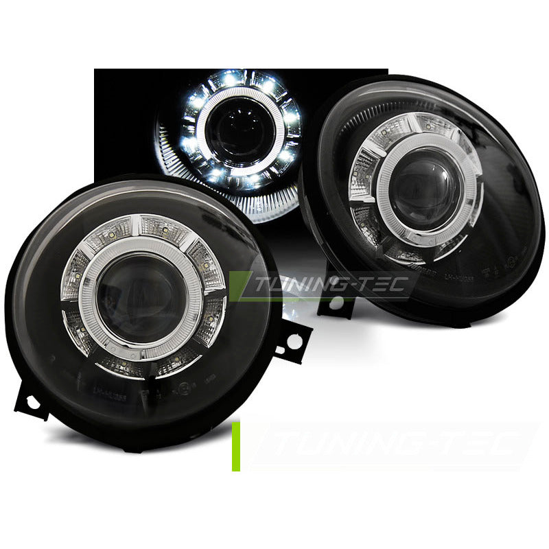 Fari Daylight Nero per Volkswagen Lupo (1998-2005) Fanali Anteriori