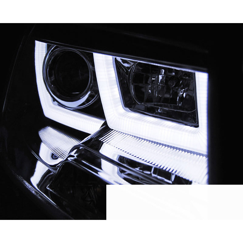 Fari U-Led Cromato per Volkswagen T5 (2010-2015) Fanali Anteriori
