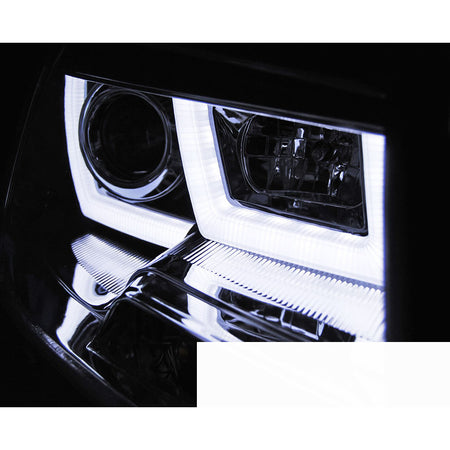 Fari U-Led Cromato per Volkswagen T5 (2010-2015) Fanali Anteriori