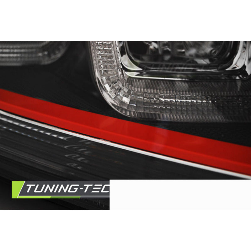Fari U-Led Nero con Linea Rossa Sport per Volkswagen Golf 7 (2012-2017)