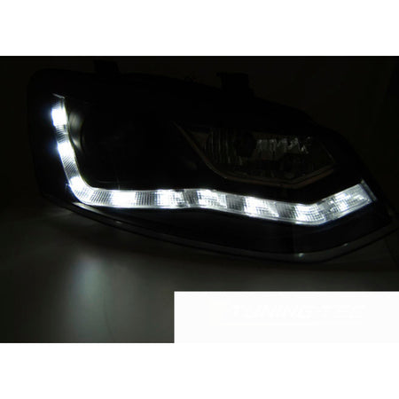 Fari Anteriori Daylight Neri per Volkswagen Polo 6R 2009-2014