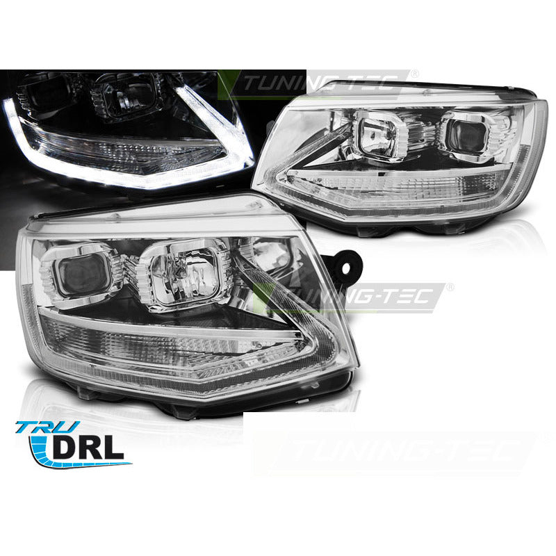 Fari True DRL Cromato per Volkswagen T6 (2015-2019) Luci Diurne