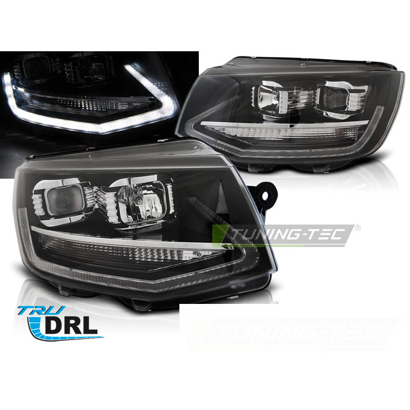 Fari True DRL Nero per Volkswagen T6 (2015-2019) Luci Diurne