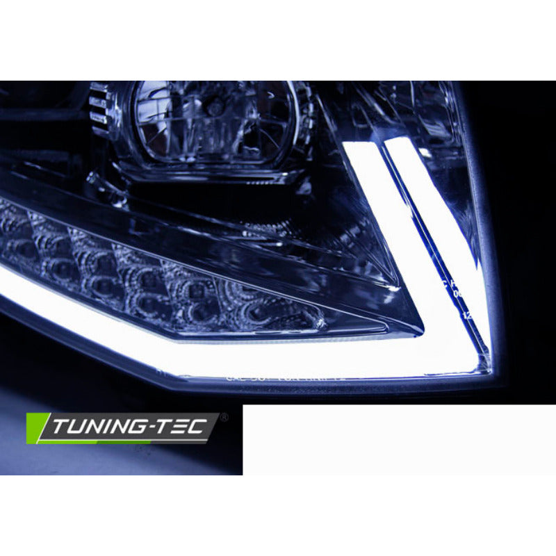 Fari Anteriori Luci Diurne LED Bar Cromati per Volkswagen T6 (2015-2019)