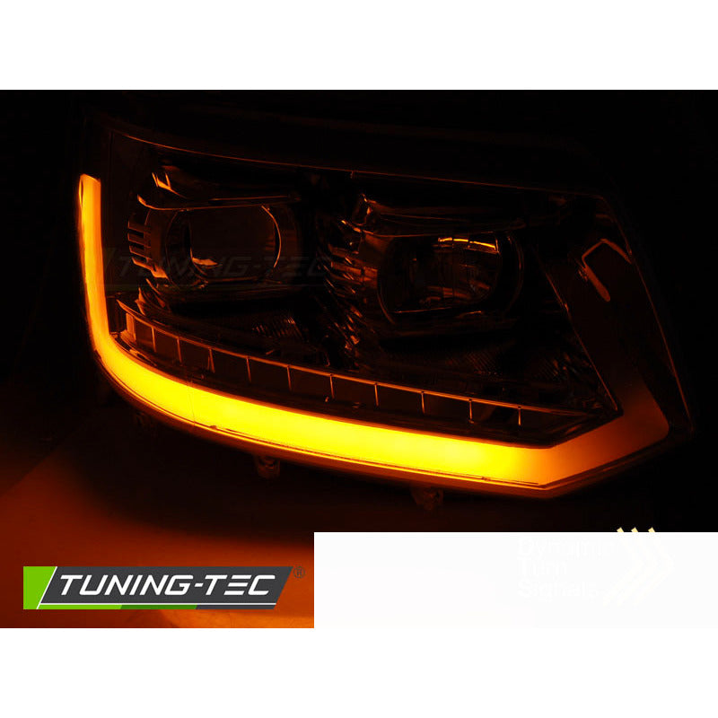 Fari Tube Luci Cromo Sequenziali per Volkswagen T5 (2010-2015)