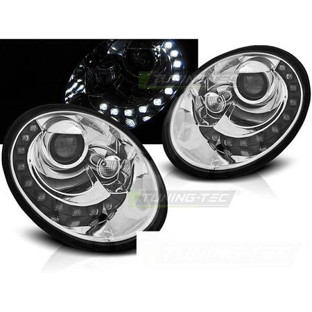 Fari Daylight Cromato per Volkswagen New Beetle (2006-2012)