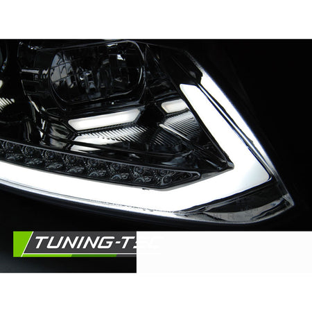 Fari Tubo Luce DRL Cromo Sequenziale per Volkswagen Touran I 10-15