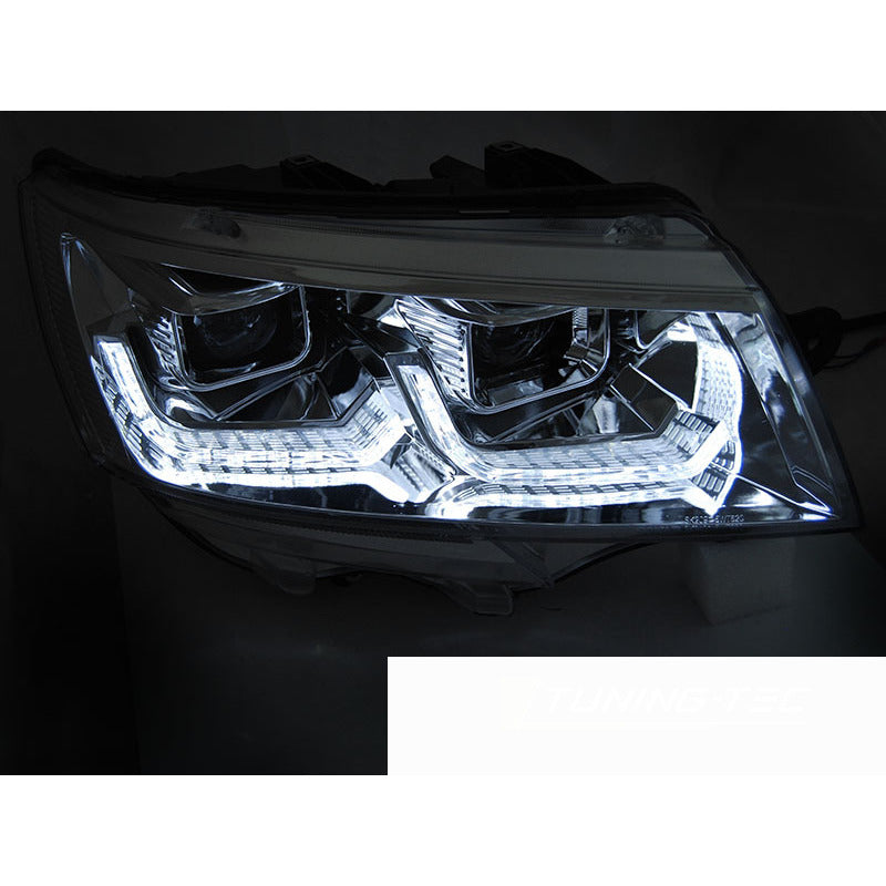 Fari Tube Luce Cromo DRL Sequenziale per Volkswagen T6 (20-)