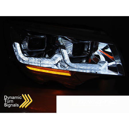 Fari Tube Luce Cromo DRL Sequenziale per Volkswagen T6 (20-)