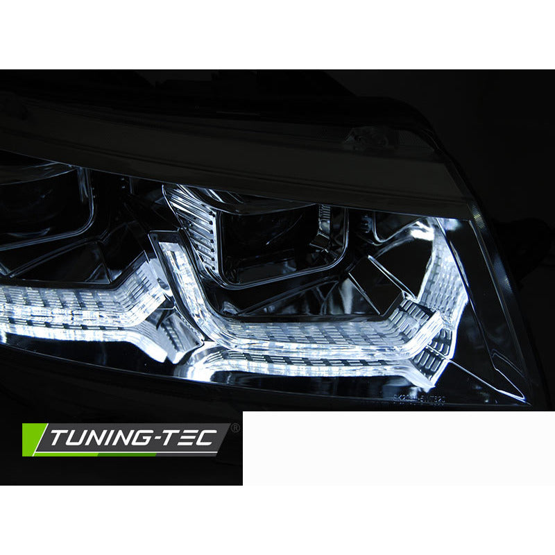 Fari Tube Luce Cromo DRL Sequenziale per Volkswagen T6 (20-)