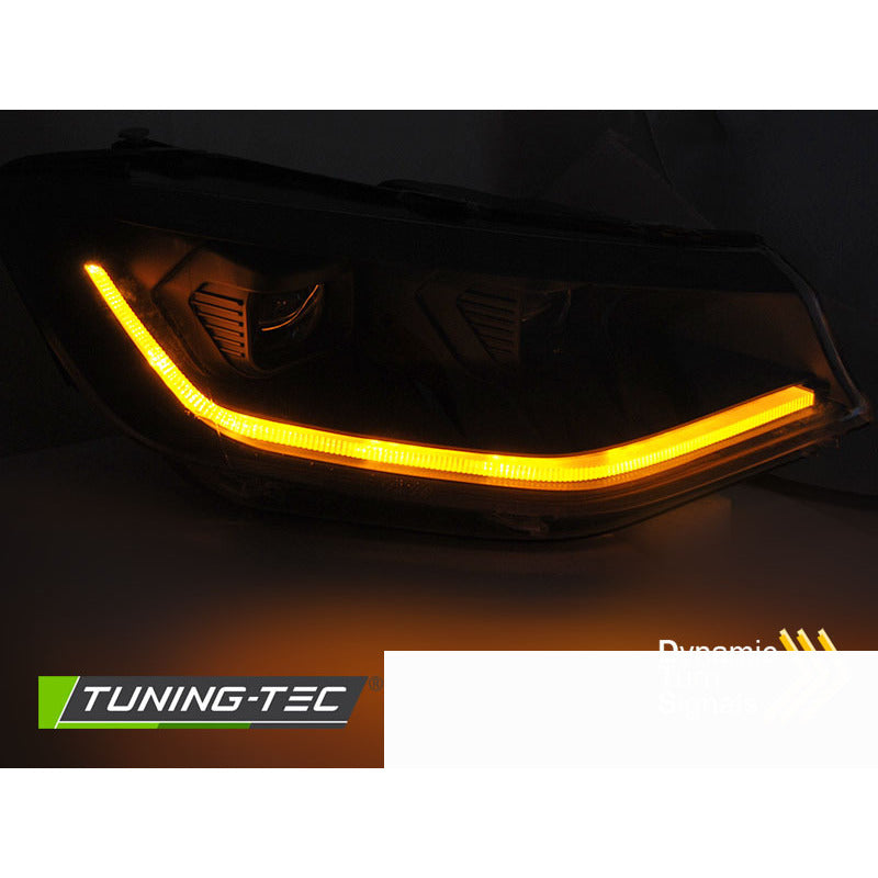 LED Fari Tube Luce Nera DRL Sequenziale per Volkswagen Caddy 20