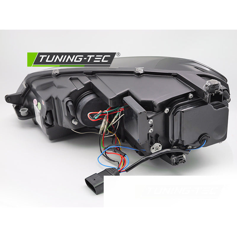 Headlights Light Seq Black With Red Line per Volkswagen Golf 7 (2013-2017)