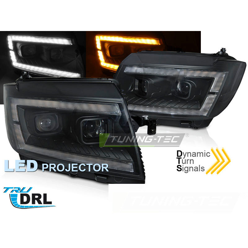LED Fari Tube Luce Nera DRL Sequenziale per Volkswagen CRAFTER II 17