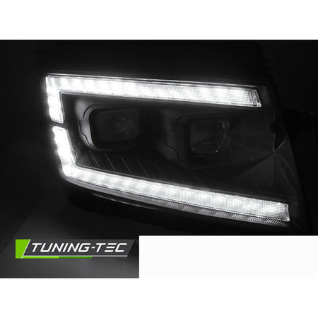 LED Fari Tube Luce Nera DRL Sequenziale per Volkswagen CRAFTER II 17