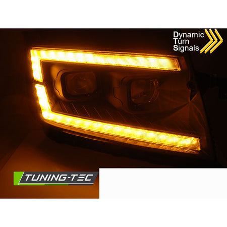 LED Fari Tube Luce Nera DRL Sequenziale per Volkswagen CRAFTER II 17