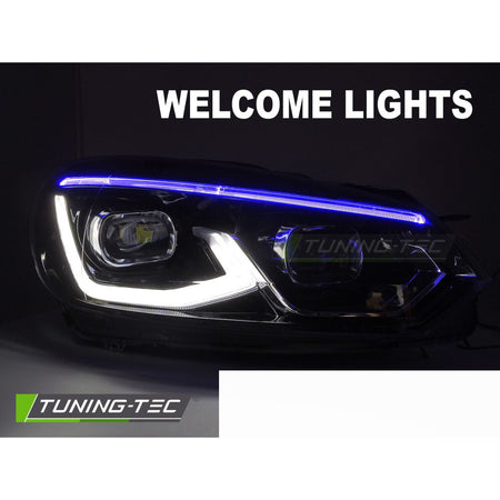 Full LED Fari Nero per Volkswagen Golf 6 (anni 2008-2013)