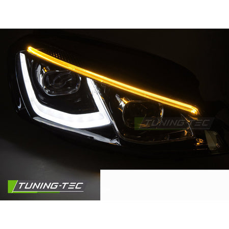 Full LED Fari Anteriori Neri per Volkswagen Golf VII (2014-2017)