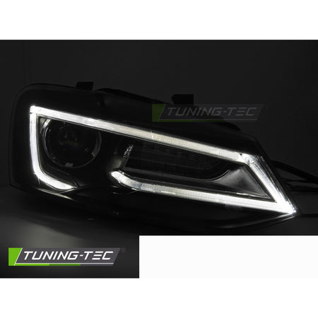 Fari Nero LED per Volkswagen POLO V (09-17) - Fanali Anteriori Neri