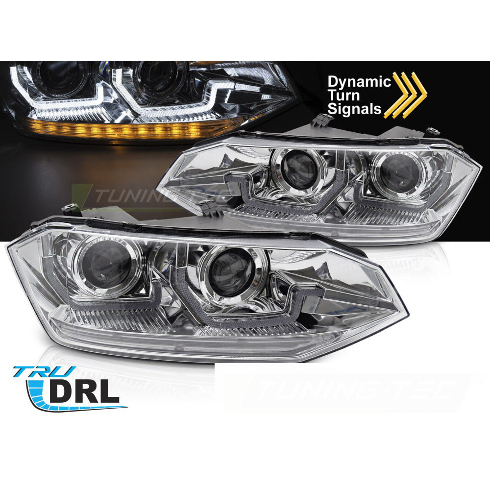 VW Polo Vi 2G 17-21 Luci Diurne Sequenziali LED DRL Cromato