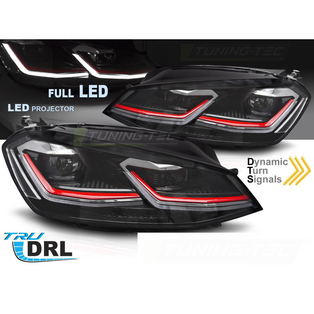 Full LED Fari Rosso Line DRL per Volkswagen Golf VII (2012-2017)