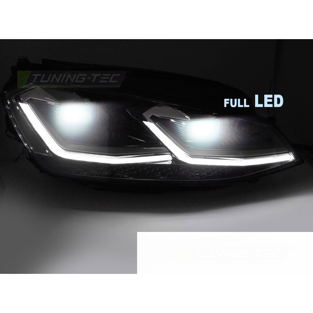 Fari Anteriori Full LED Argento Line DRL per Volkswagen GOLF 7 (11.12-17)