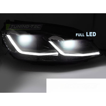 Fari Anteriori Full LED Argento Line DRL per Volkswagen GOLF 7 (11.12-17)