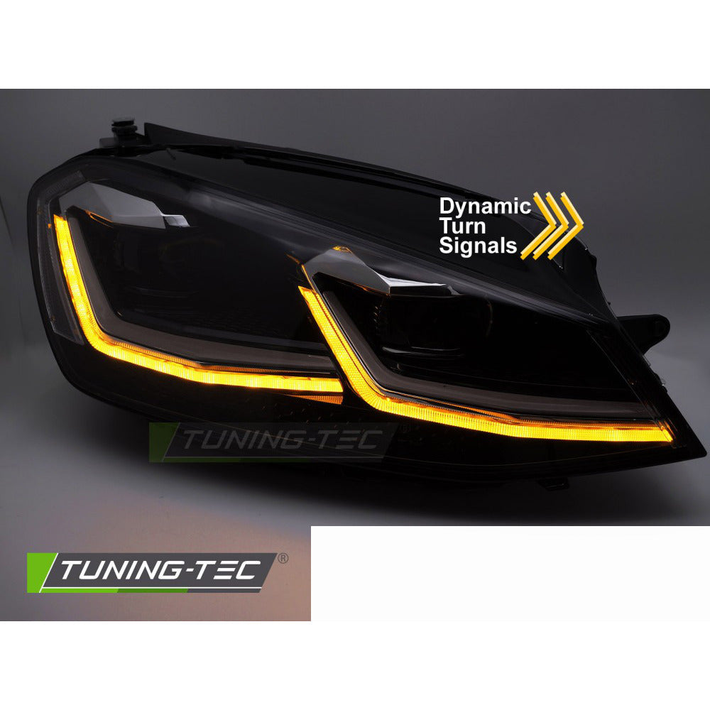 Fari Anteriori Full LED Argento Line DRL per Volkswagen GOLF 7 (11.12-17)