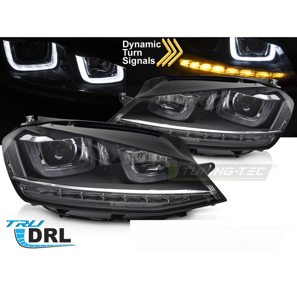 Fari Argento LED Sequenziali DRL per Volkswagen Golf VII (2013-2017) Luci Diurne