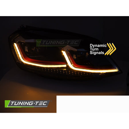 Fari Anteriori LED Sequenziali Rossi per Volkswagen GOLF VII (2013-2017)