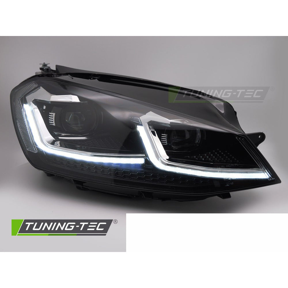 Fari Anteriori Full LED Argento Sequenziali per Volkswagen GOLF VII (13-17)