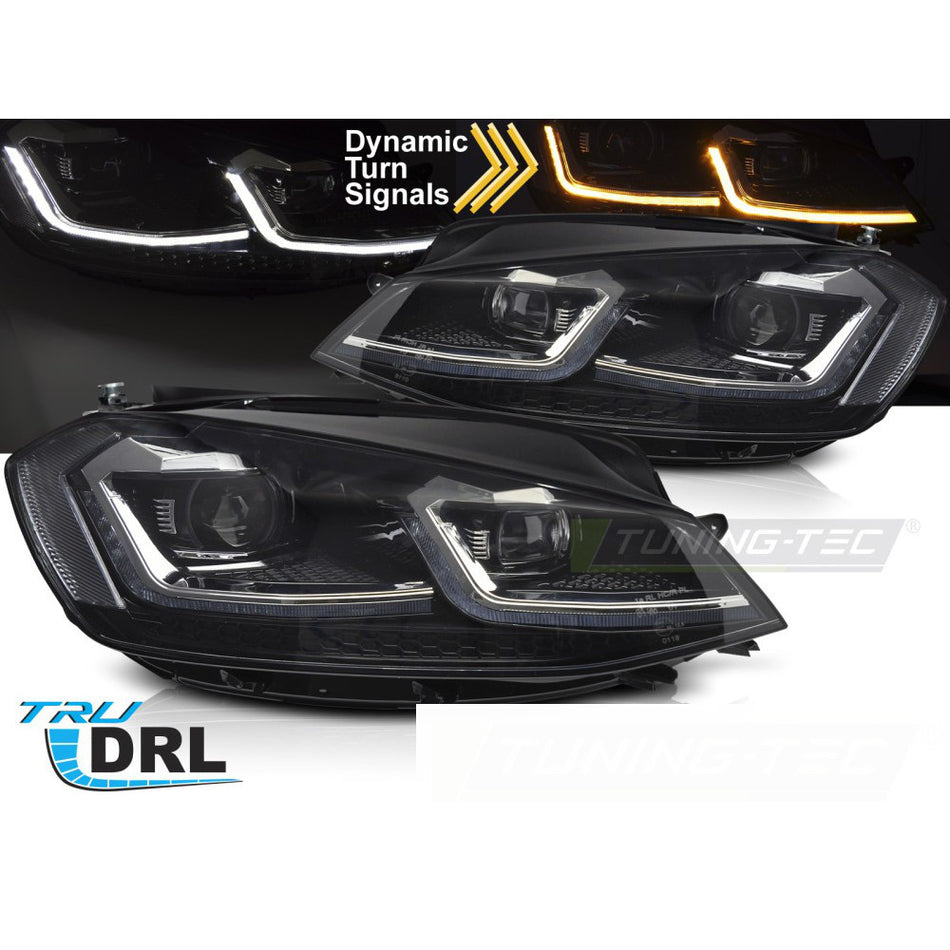 Fari Argento LED Sequenziali DRL per Volkswagen Golf VII (2017-2019) Luci Diurne