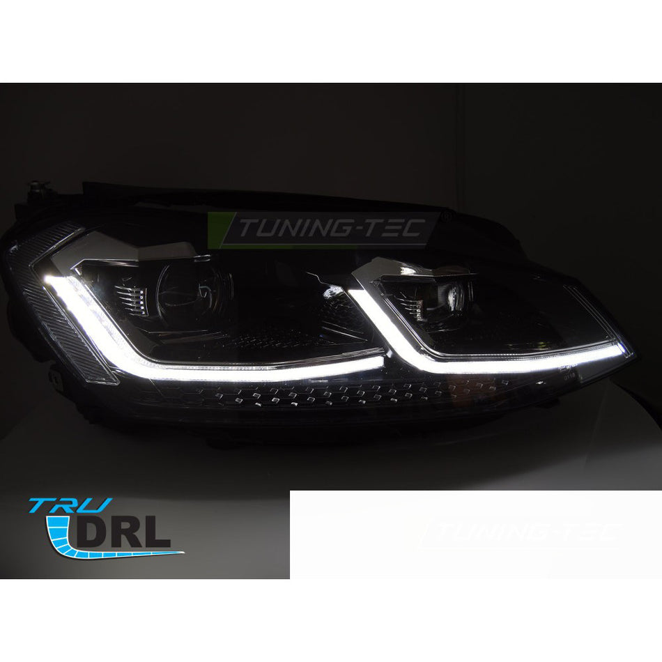 Fari Argento LED Sequenziali DRL per Volkswagen Golf VII (2017-2019) Luci Diurne