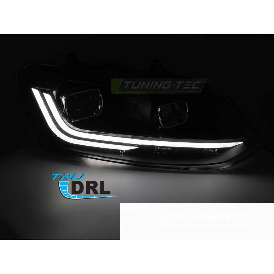 Fari Argento LED Sequenziali DRL per Volkswagen Polo V (09-17) Luci Diurne