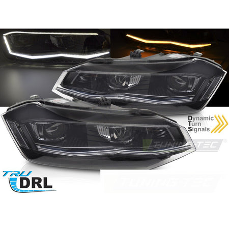 Fari Anteriori LED Sequenziali Argento per Volkswagen POLO VI (2017-2021)