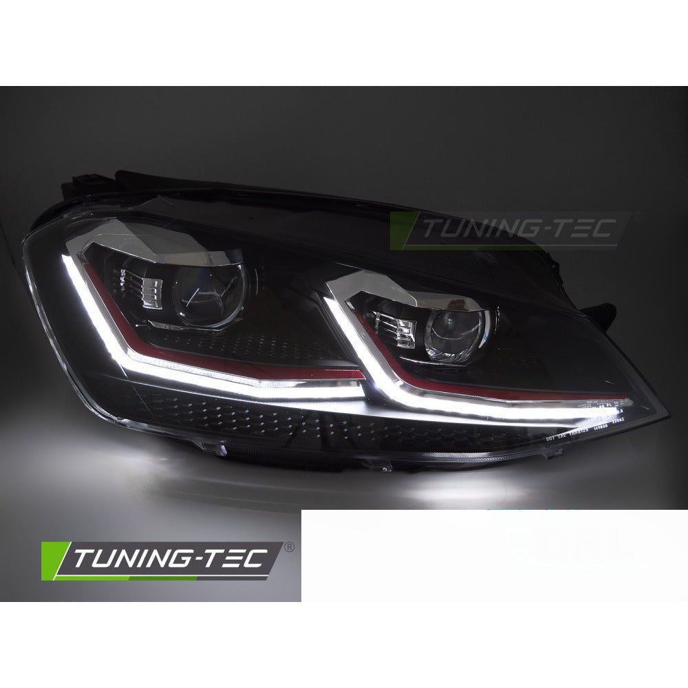 Fari Anteriori LED Sequenziali Rosso per Volkswagen GOLF VII (2013-2017)