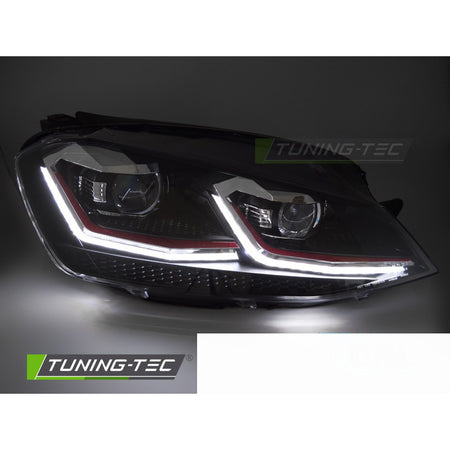 Fari Anteriori LED Sequenziali Rosso per Volkswagen GOLF VII (2013-2017)