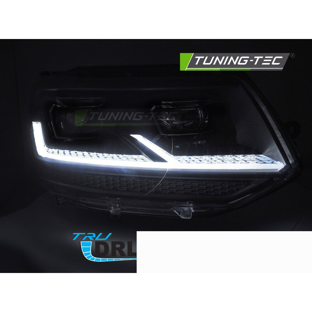 Fari Anteriori Full LED Neri Dinamici per Volkswagen T5.1 (2010-2015)