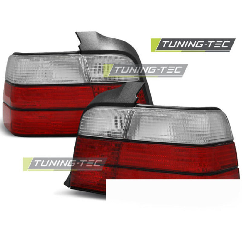 Fanali Posteriori Sport Look Rosso Bianco per BMW E36 Berlina (12.90-08.99)