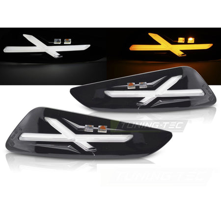Frontale Luci LED Nero Lucido per Vespa Sprint / Primavera 150cc